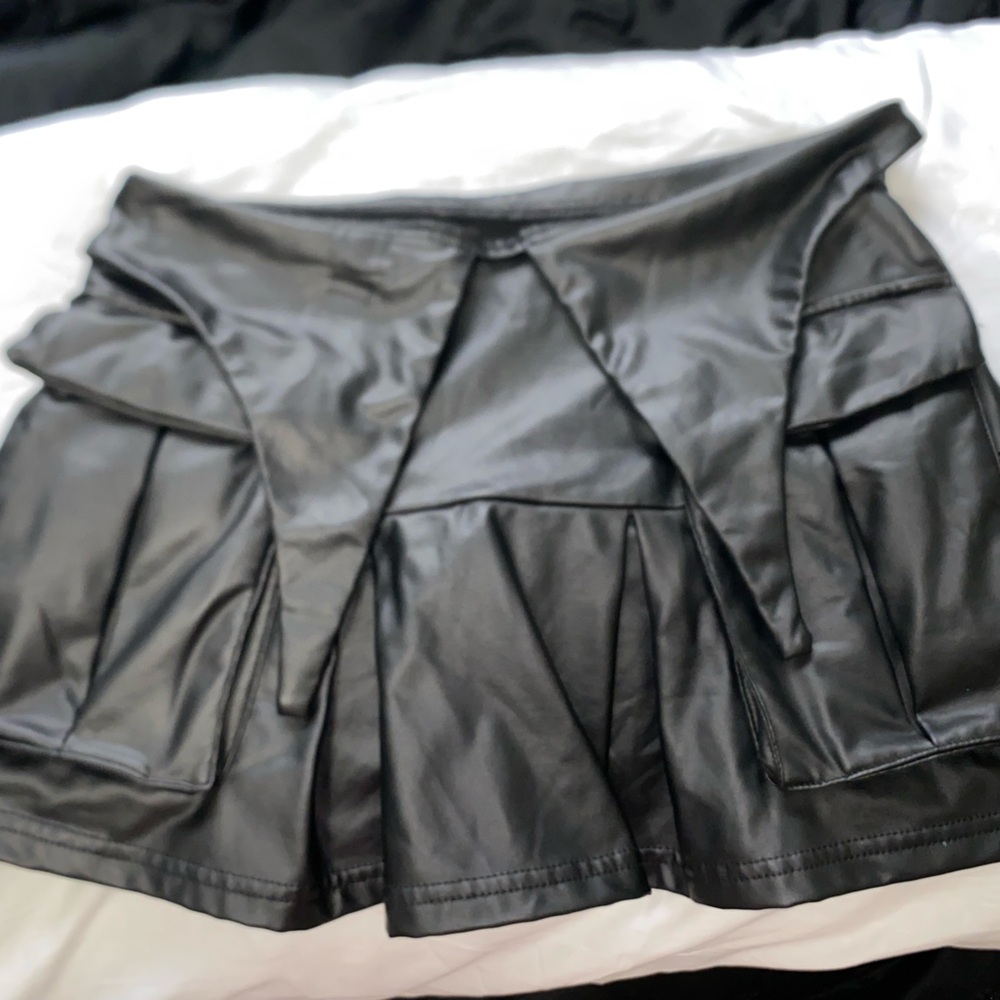 Black Leather Mini Skirt